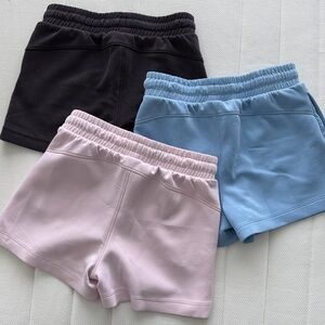 Kids polyester Drawstring Shorts - Blue & Pink & Black